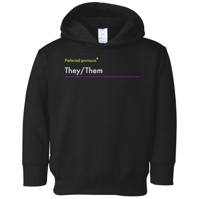 They Them Pronouns Matter Nonbinary Toddler Hoodie