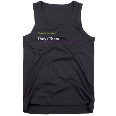 They Them Pronouns Matter Nonbinary Tank Top
