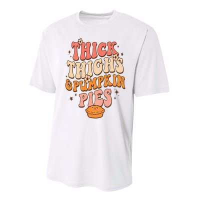 Thick Thighs Pumpkin Pies Autumn Thanksgiving  Performance Sprint T-Shirt