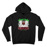 Trump Train Plowing Through Snowflakes Christmas Xmas President Hoodie