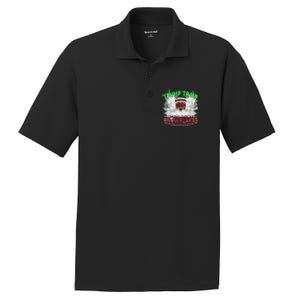 Trump Train Plowing Through Snowflakes Christmas Xmas President PosiCharge RacerMesh Polo