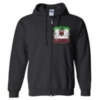 Trump Train Plowing Through Snowflakes Christmas Xmas President Full Zip Hoodie