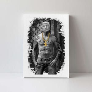 Trump Tattoo Patriotic Gangster Anti Liberal Pro Trump Republican Canvas