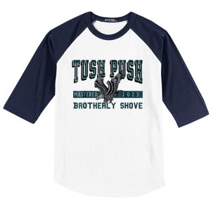 The Tush Push Eagles Brotherly Shove Baseball Sleeve Shirt