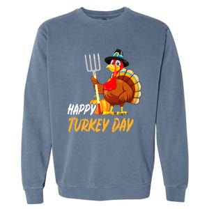 Turkeys Thanksgiving Pilgrim Holiday Garment-Dyed Sweatshirt