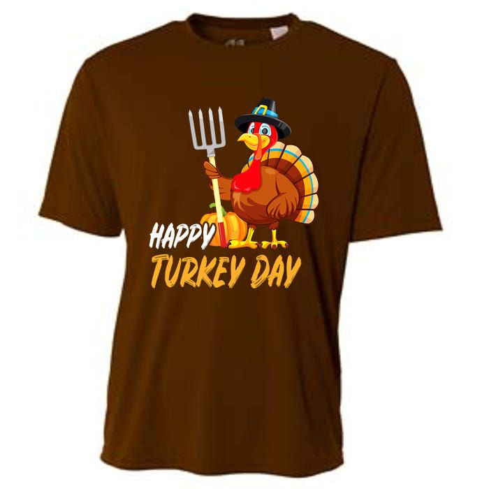 Turkeys Thanksgiving Pilgrim Holiday Cooling Performance Crew T-Shirt