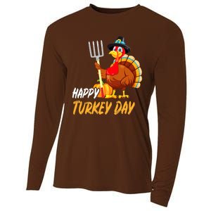 Turkeys Thanksgiving Pilgrim Holiday Cooling Performance Long Sleeve Crew