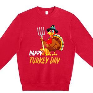 Turkeys Thanksgiving Pilgrim Holiday Premium Crewneck Sweatshirt