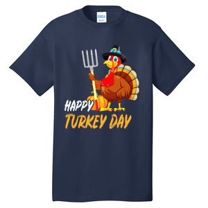 Turkeys Thanksgiving Pilgrim Holiday Tall T-Shirt