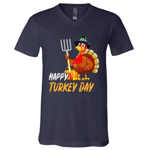 Turkeys Thanksgiving Pilgrim Holiday V-Neck T-Shirt