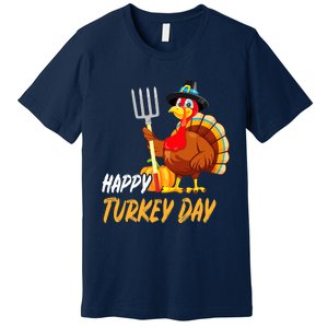 Turkeys Thanksgiving Pilgrim Holiday Premium T-Shirt