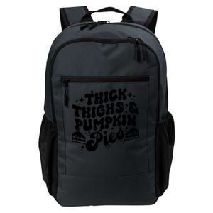 Thick Thighs Pumpkin Pies Autumn Thanksgiving Groovy Retro Daily Commute Backpack