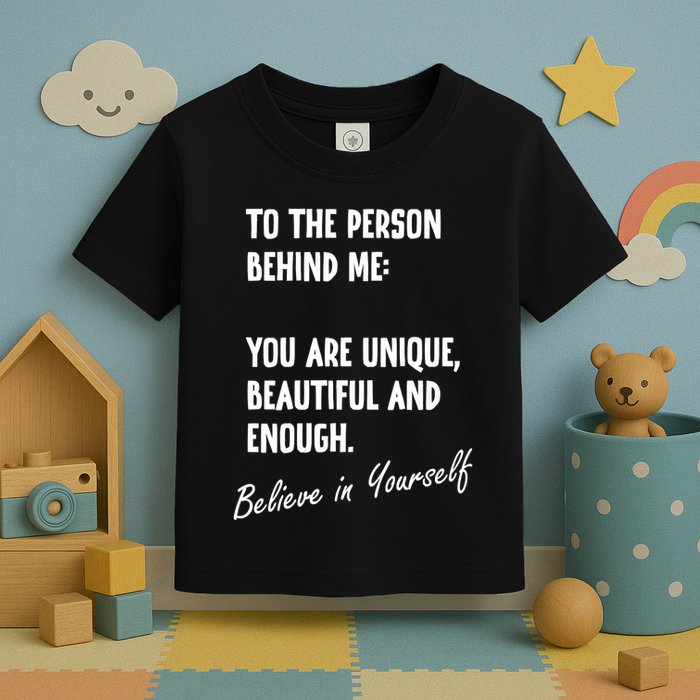 To The Person Behind Me You Are Unique, Beautiful And Enough Toddler T-Shirt