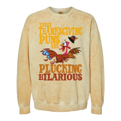 These Thanksgiving Puns Are Plucking Hilarious Colorblast Crewneck Sweatshirt