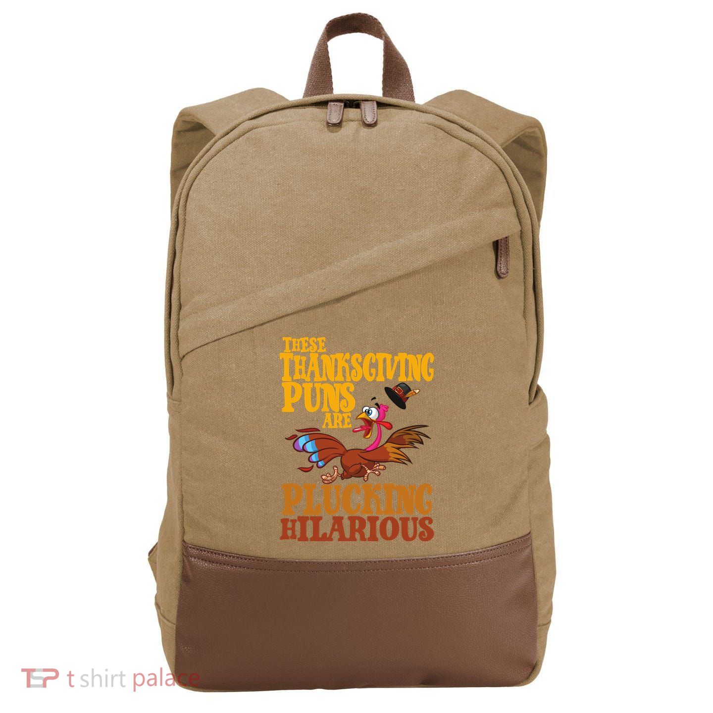 These Thanksgiving Puns Are Plucking Hilarious Cotton Canvas Backpack