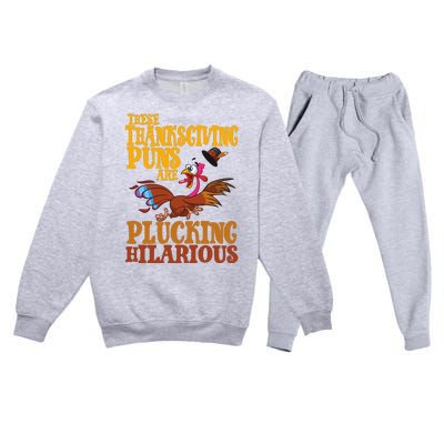 These Thanksgiving Puns Are Plucking Hilarious Premium Crewneck Sweatsuit Set