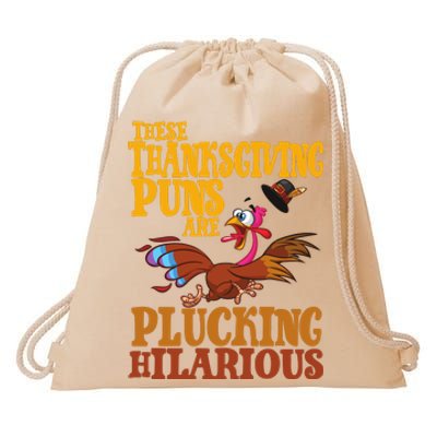 These Thanksgiving Puns Are Plucking Hilarious Drawstring Bag