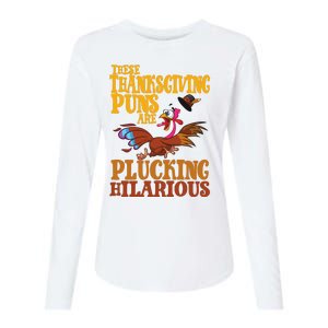 These Thanksgiving Puns Are Plucking Hilarious Womens Cotton Relaxed Long Sleeve T-Shirt