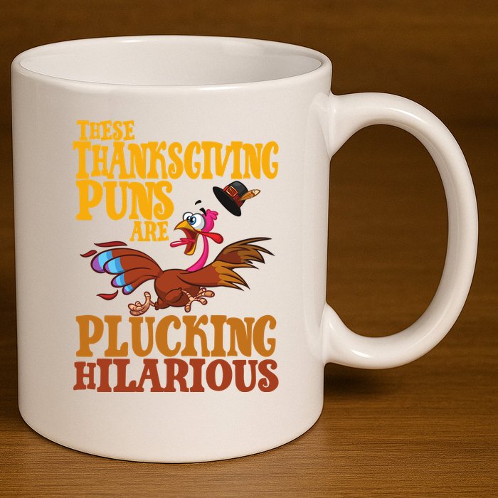 These Thanksgiving Puns Are Plucking Hilarious 11oz C Handle Ceramic Mug