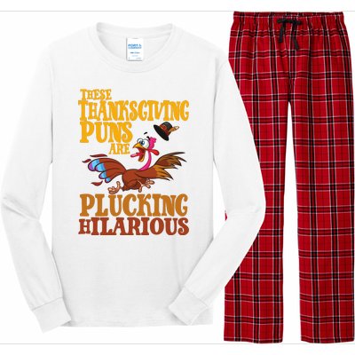 These Thanksgiving Puns Are Plucking Hilarious Long Sleeve Pajama Set