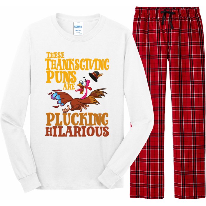 These Thanksgiving Puns Are Plucking Hilarious Long Sleeve Pajama Set