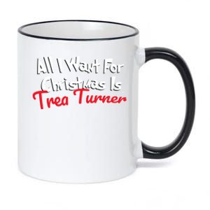 Trea Turner Philadelphia Baseball All I Want For Christmas Great Gift 11oz Black Color Changing Mug