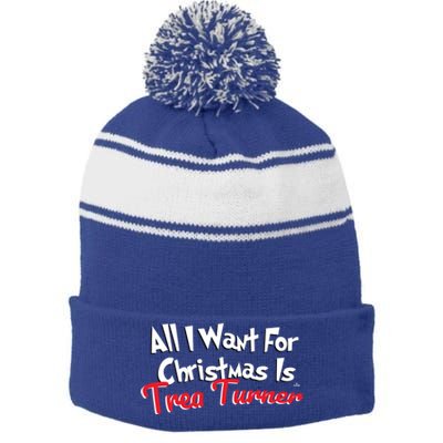 Trea Turner Philadelphia Baseball All I Want For Christmas Great Gift Stripe Pom Pom Beanie