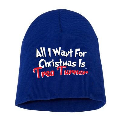 Trea Turner Philadelphia Baseball All I Want For Christmas Great Gift Short Acrylic Beanie