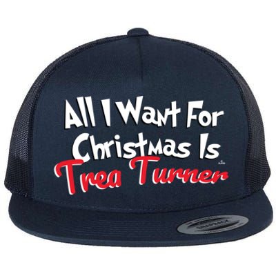 Trea Turner Philadelphia Baseball All I Want For Christmas Great Gift Flat Bill Trucker Hat