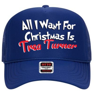 Trea Turner Philadelphia Baseball All I Want For Christmas Great Gift High Crown Mesh Back Trucker Hat