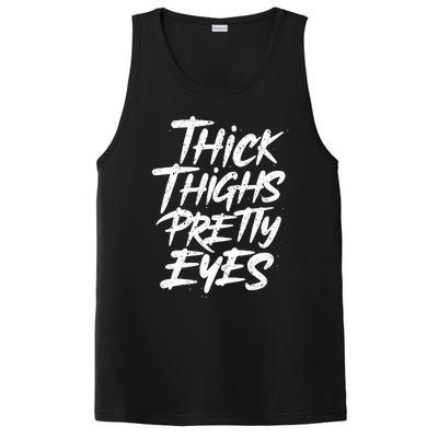 Thick Thighs Pretty Eyes Big Gym Fitness PosiCharge Competitor Tank