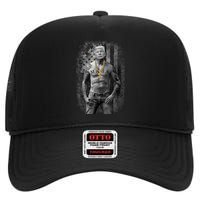 Trump Tattoo Patriotic Gangster Anti Liberal Pro Trump Republican Gifts High Crown Mesh Back Trucker Hat