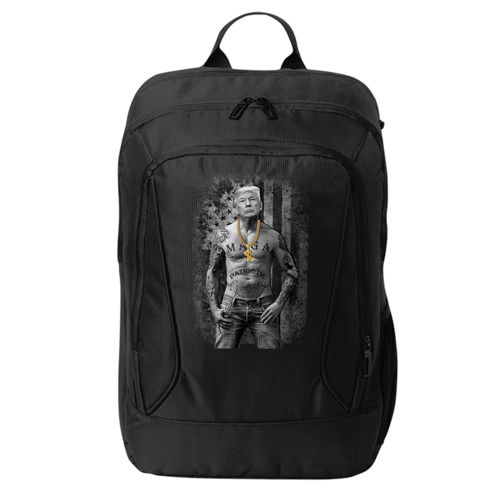 Trump Tattoo Patriotic Gangster Anti Liberal Pro Trump Republican Gifts City Backpack