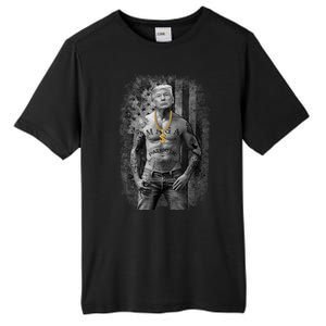 Trump Tattoo Patriotic Gangster Anti Liberal Pro Trump Republican Gifts Tall Fusion ChromaSoft Performance T-Shirt