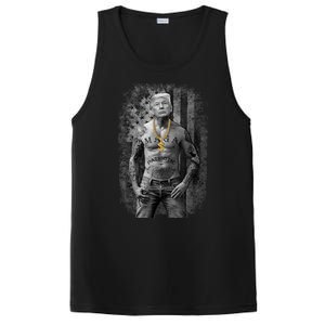 Trump Tattoo Patriotic Gangster Anti Liberal Pro Trump Republican Gifts PosiCharge Competitor Tank