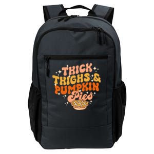 Thick Thighs Pumpkin Pies Autumn Thanksgiving Groovy Retro Daily Commute Backpack