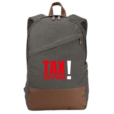 Tax The Poor Cotton Canvas Backpack