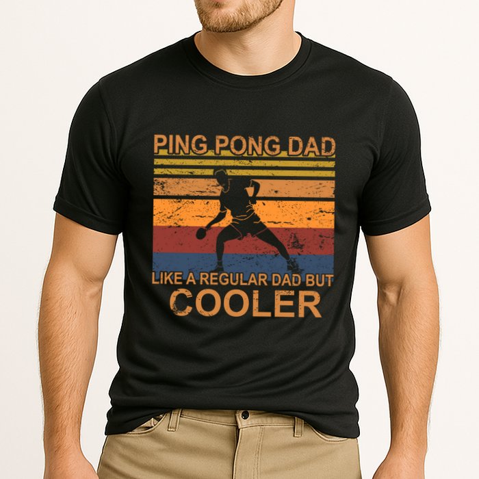 Table Tennis Player Ping Pong Father Table Tennis Dad Gift Cooling Performance Crew T-Shirt