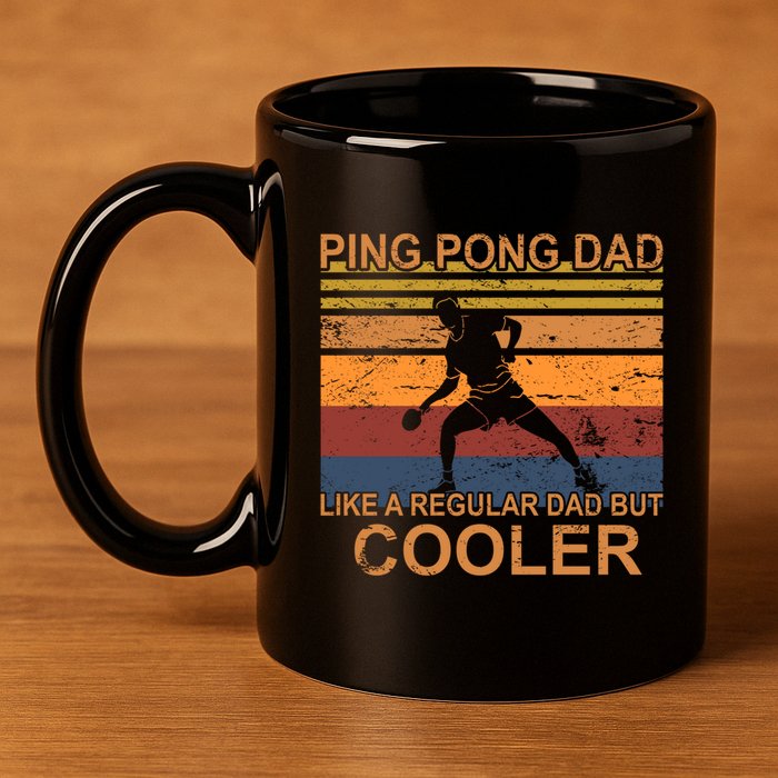 Table Tennis Player Ping Pong Father Table Tennis Dad Gift 11oz C Handle Ceramic Mug