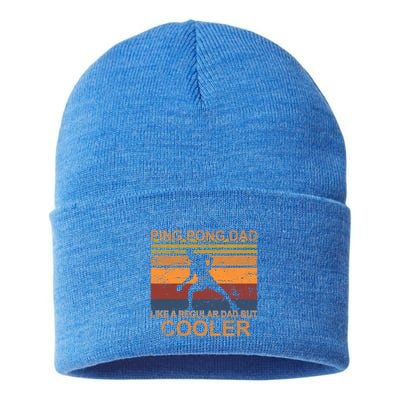 Table Tennis Player Ping Pong Father Table Tennis Dad Gift Sustainable Knit Beanie