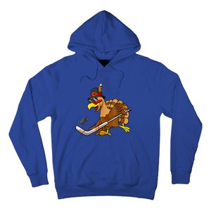 Thanksgiving Turkey Play Hockey Hockey Cute Gift Hoodie