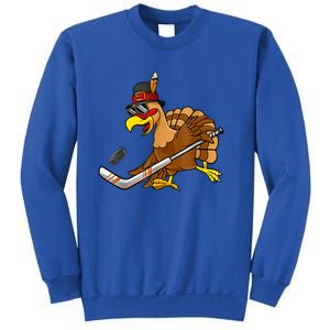 Thanksgiving Turkey Play Hockey Hockey Cute Gift Sweatshirt