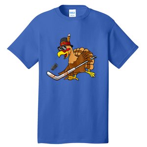 Thanksgiving Turkey Play Hockey Hockey Cute Gift Tall T-Shirt