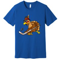 Thanksgiving Turkey Play Hockey Hockey Cute Gift Premium T-Shirt