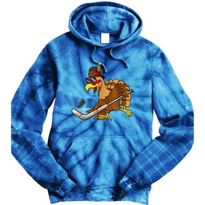 Thanksgiving Turkey Play Hockey Hockey Cute Gift Tie Dye Hoodie