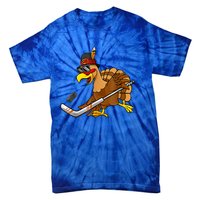 Thanksgiving Turkey Play Hockey Hockey Cute Gift Tie-Dye T-Shirt