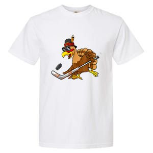 Thanksgiving Turkey Play Hockey Hockey Cute Gift Garment-Dyed Heavyweight T-Shirt