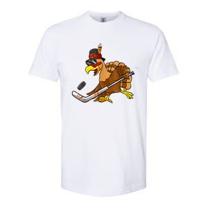 Thanksgiving Turkey Play Hockey Hockey Cute Gift Softstyle CVC T-Shirt