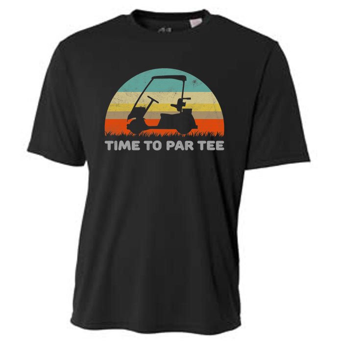 Time To Par Tee Golf Cart Retro Golfing Sports Golfer Gift Cooling Performance Crew T-Shirt