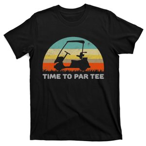 Time To Par Tee Golf Cart Retro Golfing Sports Golfer Gift T-Shirt